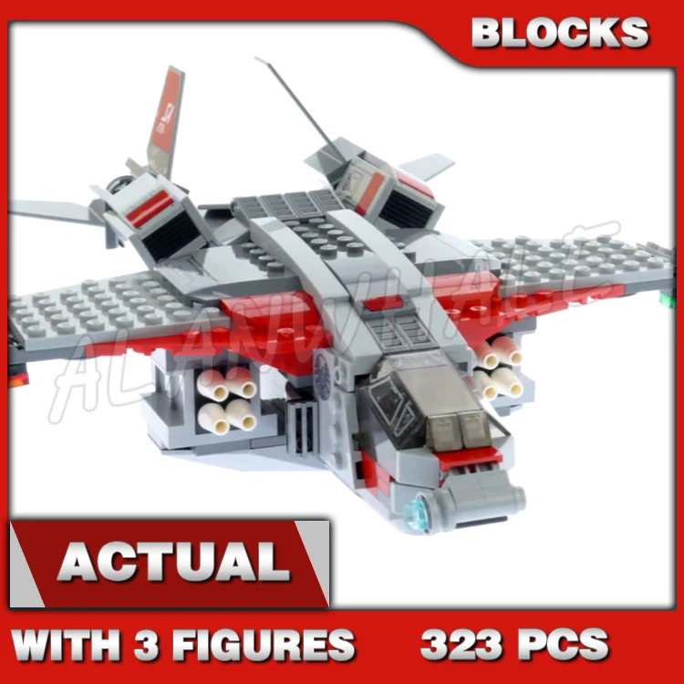 323pcs Super Fighter Revenger Captain and The Skrull Attack Quinjet Plane 11235 Building Blocks Sets Compatible With Model