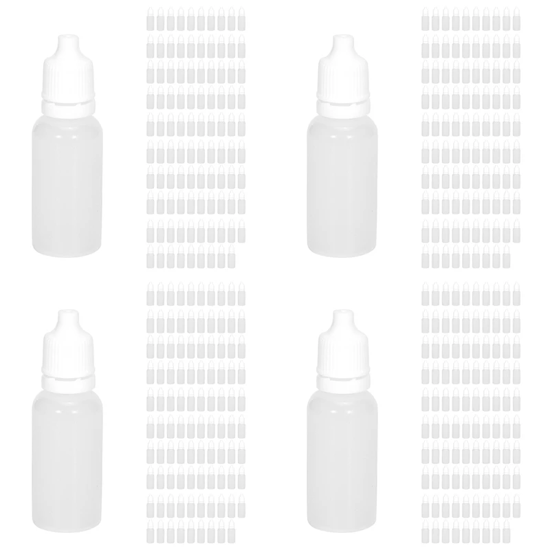 

400PCS 15Ml Empty Plastic Squeezable Dropper Bottles Eye Liquid Dropper Refillable Bottles