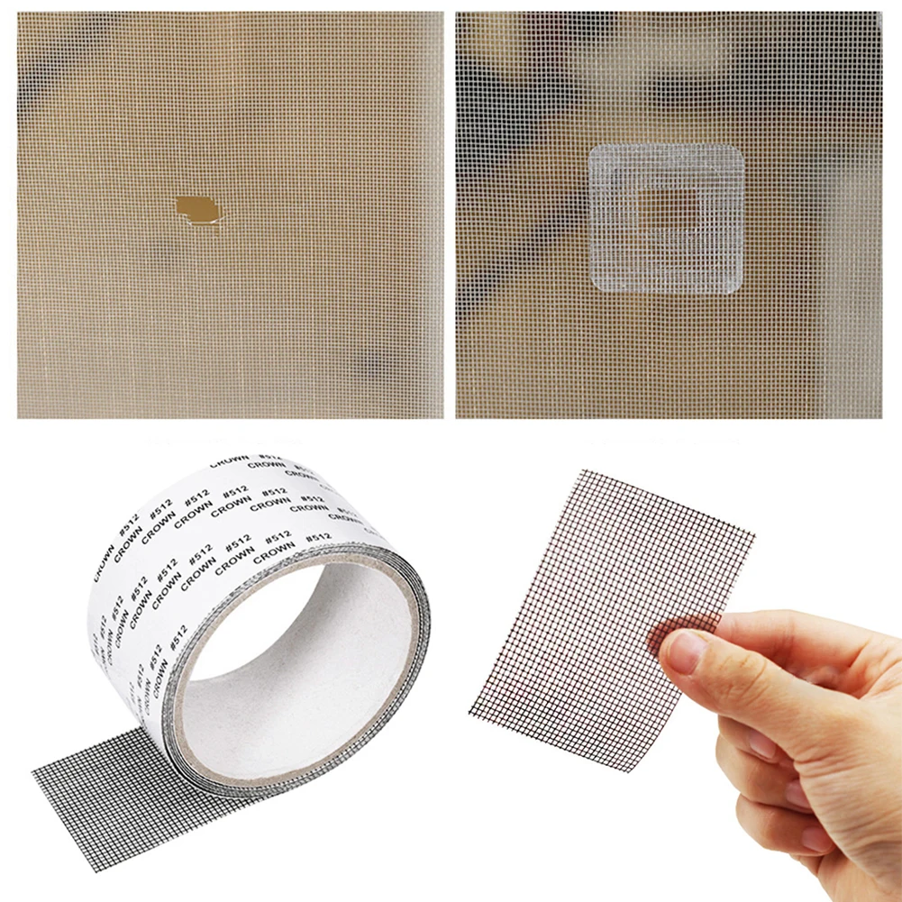 

Screen Repair Tape Window Door Waterproof Patch Self-adhesive Super Fix Anti-Insect Door Mosquito Net Mesh Broken Holes Repair
