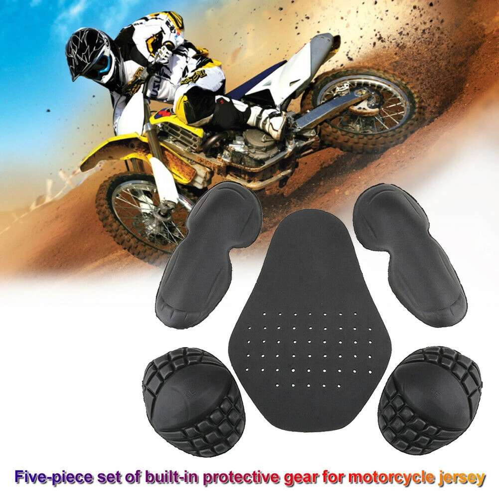 5pcs Motorcycle Protective Gear Motocross Protector Knee Pad Motorbike Body Armor Back Protector Motorcycle Biker Equipment