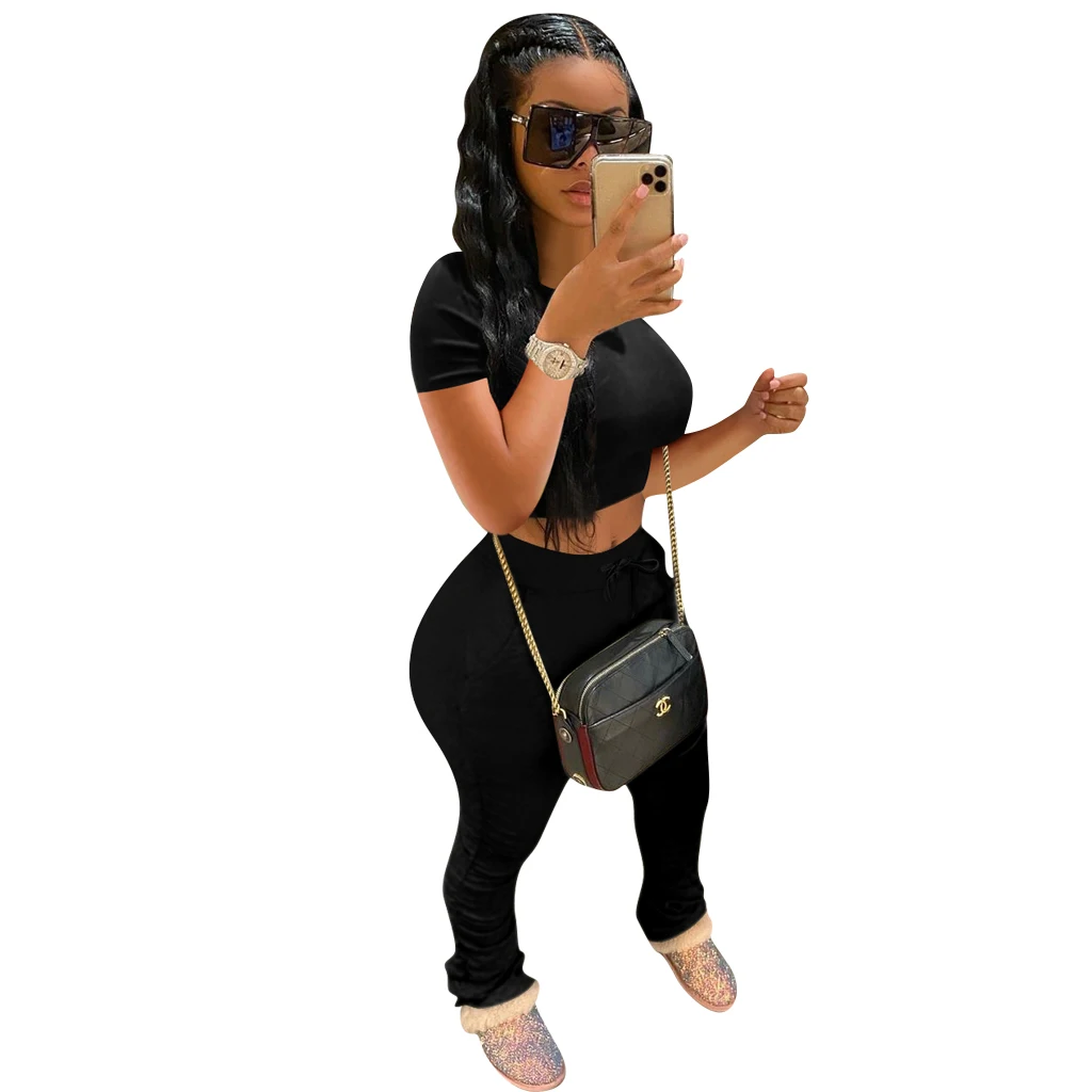 Женский хлопковый спортивный костюм комплект из двух предметов спортивная