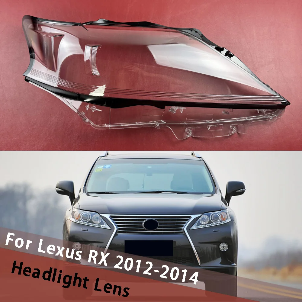 Фото Для Lexus RX RX270 RX350 RX450 2012 2013 2014 (черный край) крышка передней фары автомобиля абажур крышка крышки корпуса фары №1