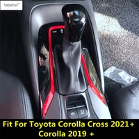 shifter head handle shift gear panel frame strip cover trim for toyota corolla cross 2021 2022 corolla 2019 2022 accessories