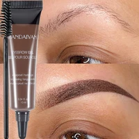 waterproof eyebrow makeup cream shadow pigment black brown quick drying durable eyebrow cream gel makeup cosmetic with brush