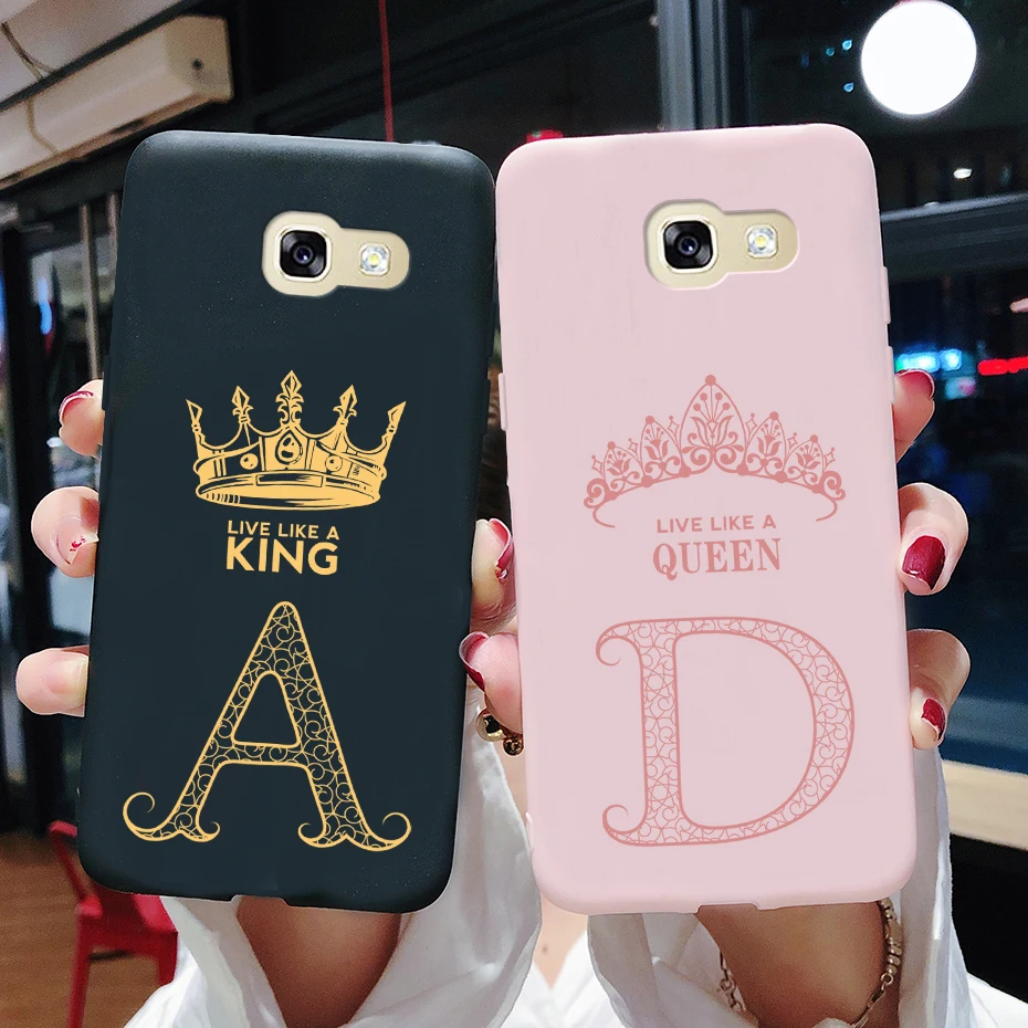 Case For Samsung Galaxy A5 2016 A5 2017 Case Silicone Soft Cute Crown Letters Protector Cover For Samsung A5 A 5 2016 2017 Funda