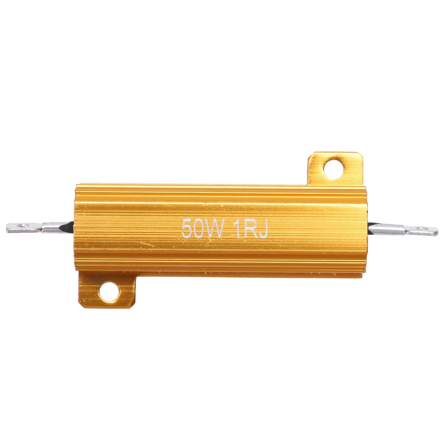 

Gold Tone Screw Tab Wirewound Aluminium Resistor 1 Ohm 5% 50 Watt