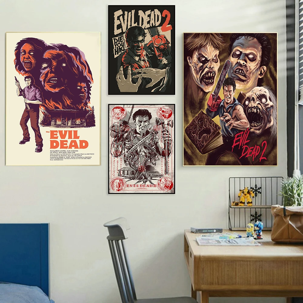 Классический винтажный постер из фильма ужасы абстрактный картины на холсте