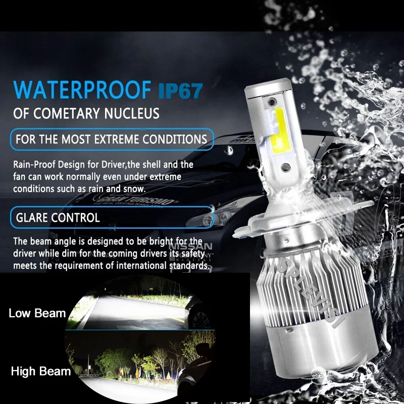 Лампы для противотуманных фар 4 K H4 + H11 6000K Nissan Note E11 2006-2013 2007 2008 2009 2010 2011