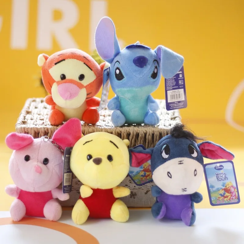 

Disney Cute Cute Stitch Pendant Winnie Bear Plush Toy Tiger Donkey Doll Doll Bag Pendant Key Selection Backpack Pendant