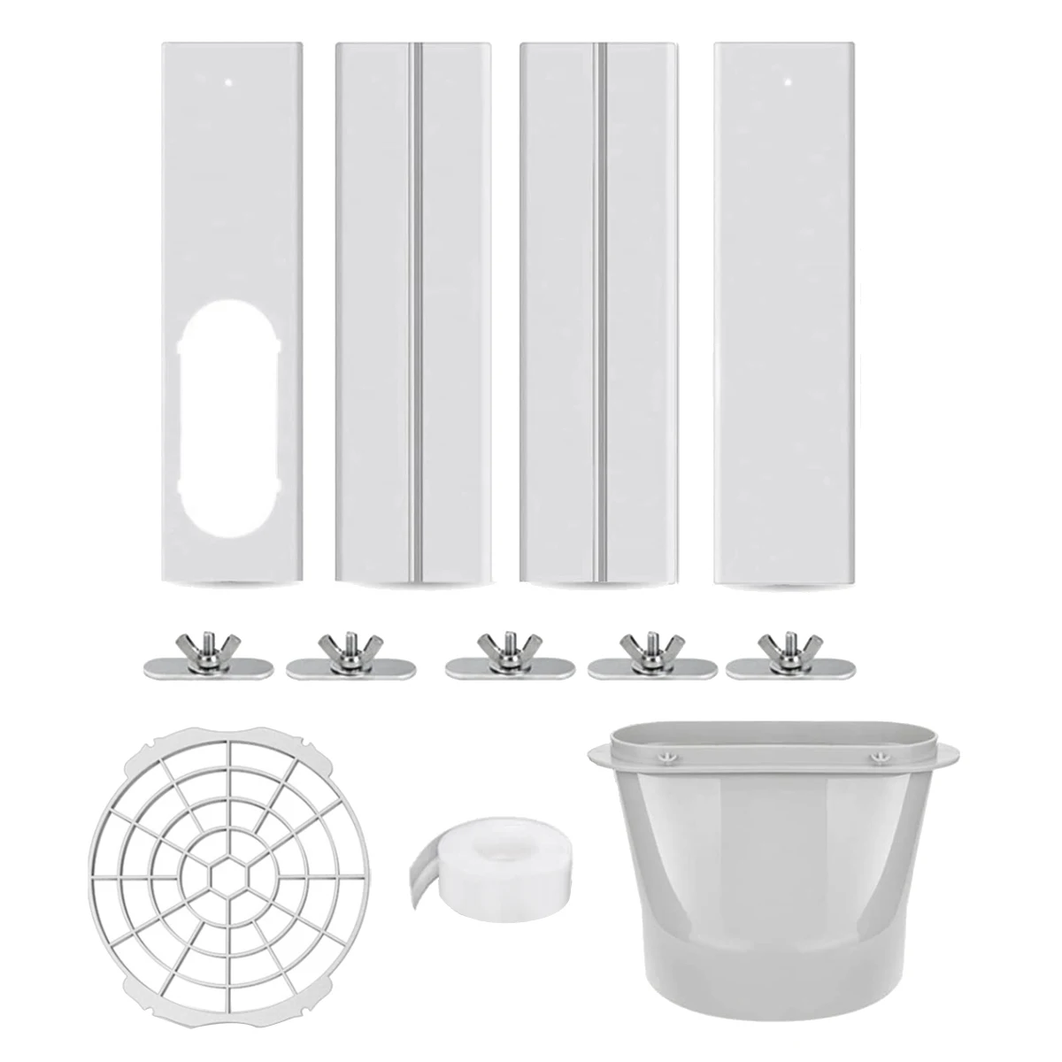 

Portable Air Conditioner Window Kit with Apartments Coupler Adjustable Window Seal for AC Unit, AC Window Vent Kit