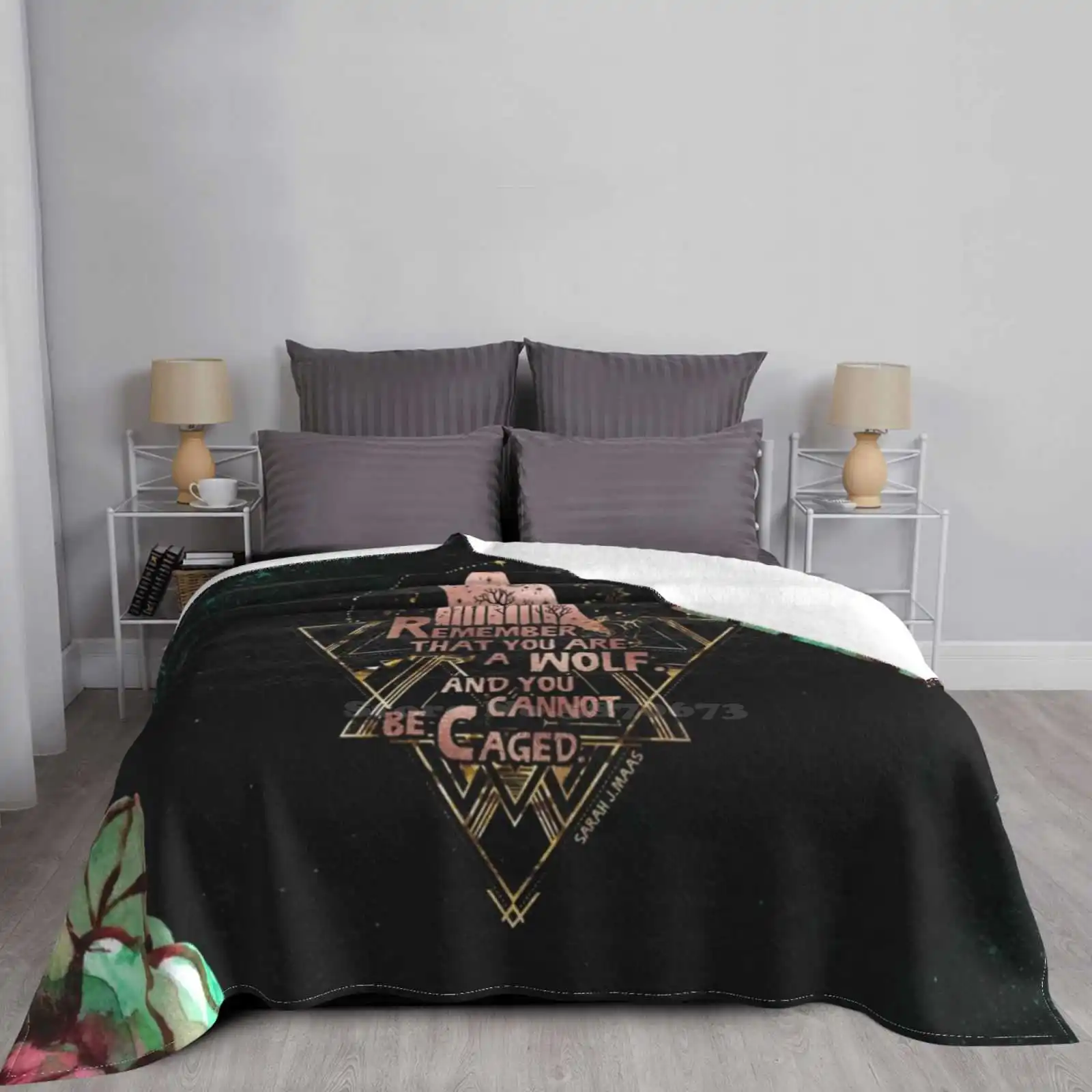 Acowar-Wolf трендовый стиль забавное модное мягкое одеяло книги волк читает