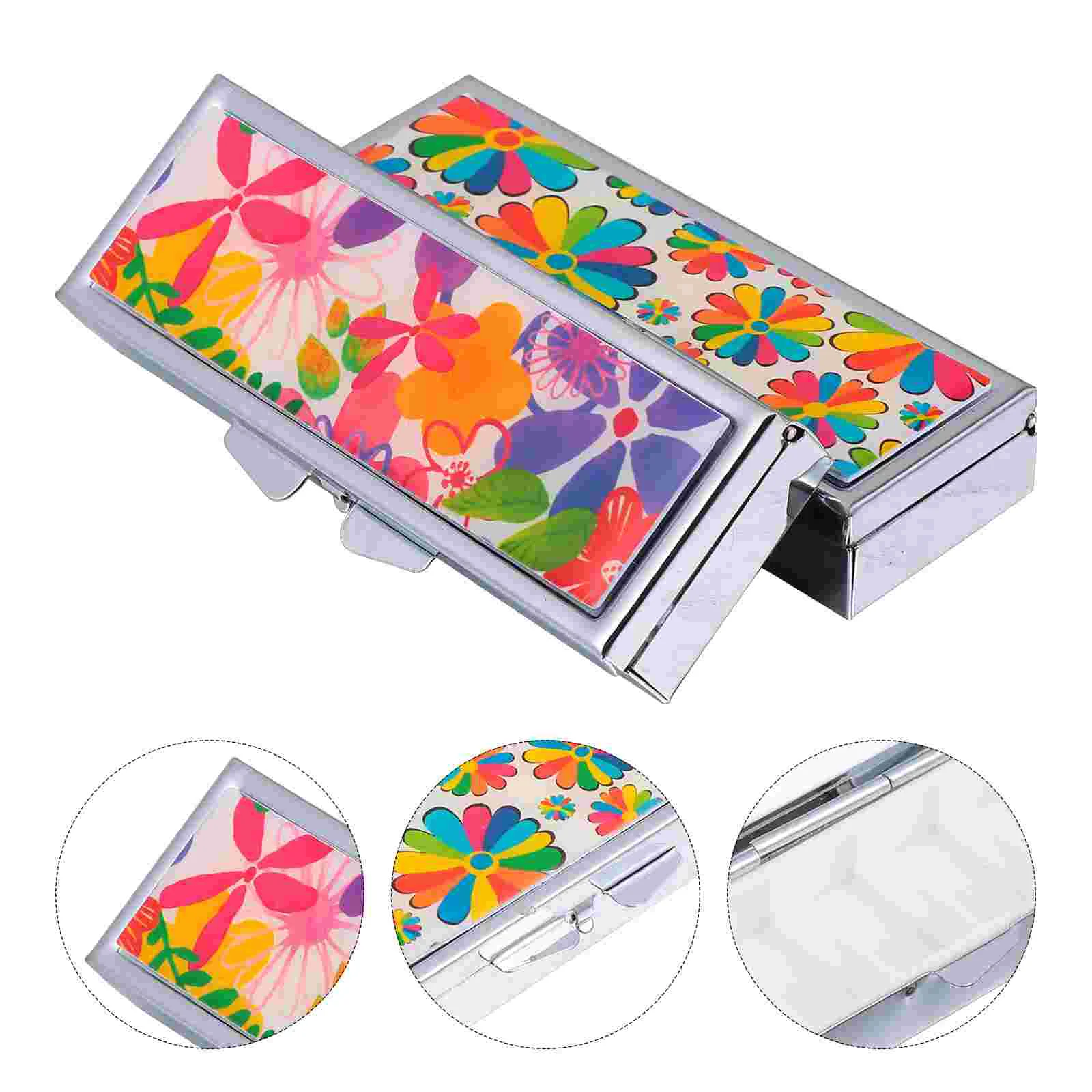 

Organizer Case Box Container Travel Day Weekly Portable Holder Storage Planner Dispenser Kit Steel Stainless Outdoor Medication