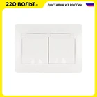 Розетка SCHNEIDER ELECTRIC BLNRS441121 Blanca  2-м сп 16А 250В защ. шторки с заземл. с крышками ip4