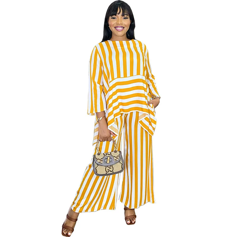 2 Piece Women Set Summer Autumn Long Sleeve Shirt Blouse Top And Pants Suits Outfits Fashion Office Lady Matching Sets Outfit