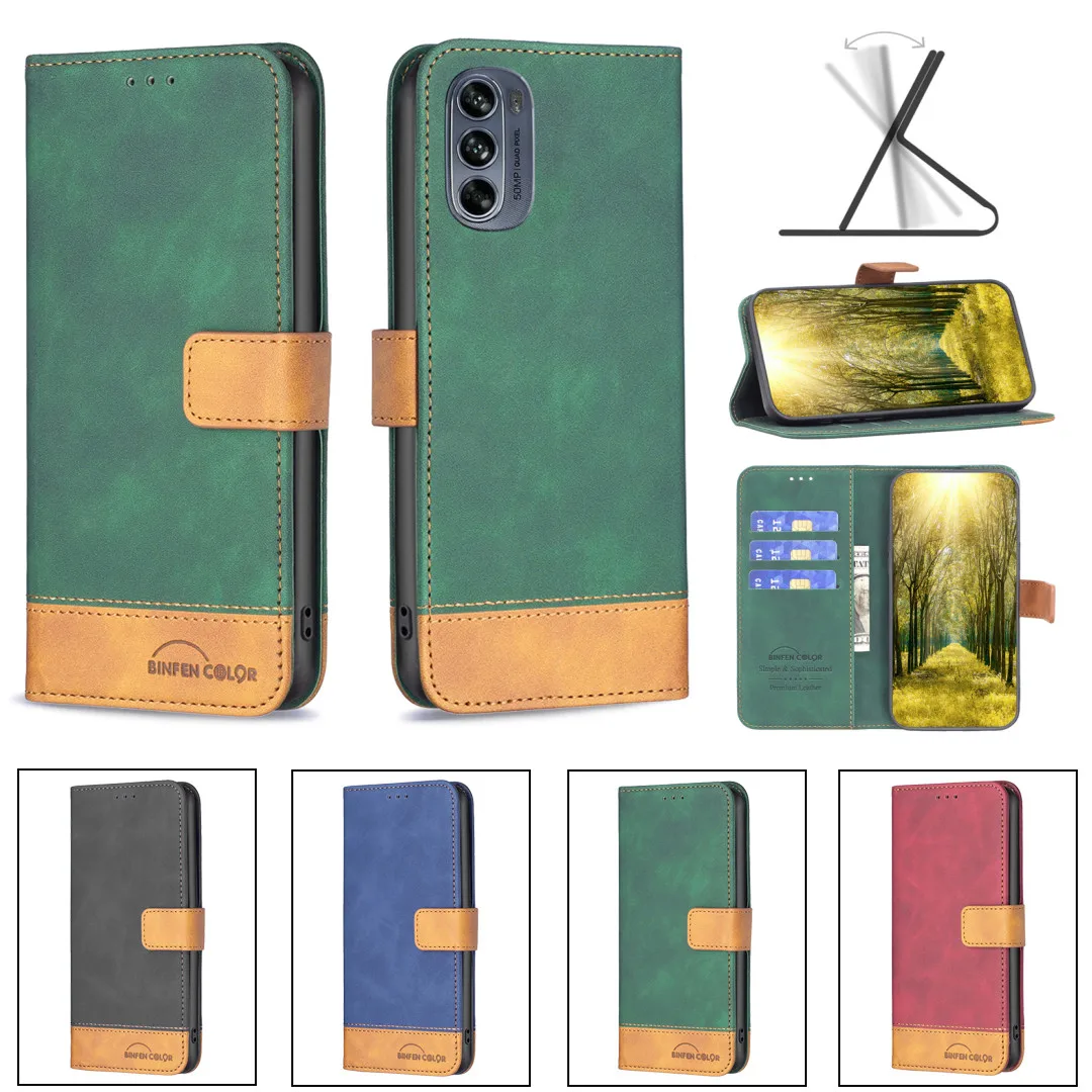 

Cute Leather Flip Case for Motorola Moto G32 G62 G42 E32 G71 G31 G41 G200 G22 E40 E30 Edge S30 Card Pocket Magnetic Wallet Cover