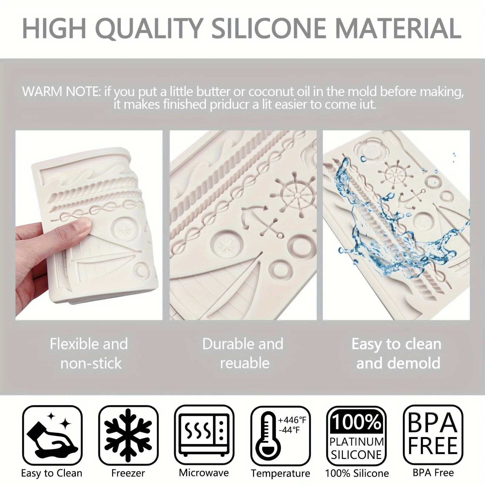 Силиконовые формы для парусника руль пиратская тема форма помадки веревка