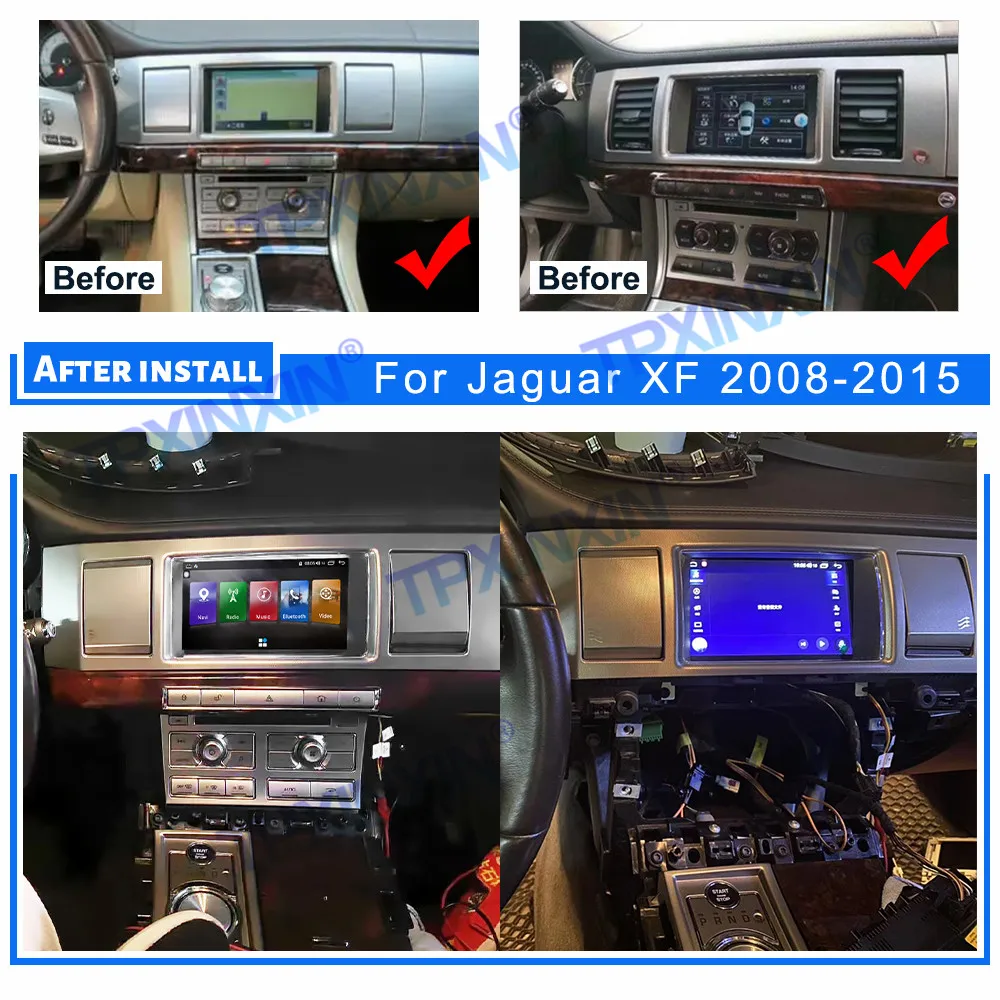 Автомобильный мультимедийный плеер 2 Din Android 12 0 8 ГБ + 256 для Jaguar XF 2007-2015 радио