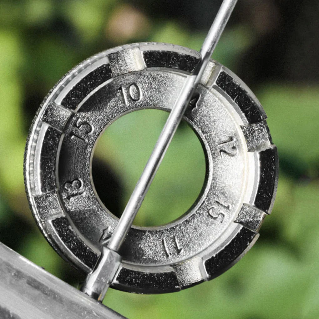 

Стальной горный велосипедный спицевой ключ, профессиональный 8 способами регулировки, противоскользящий колесный гаечный ключ, велосипедн...