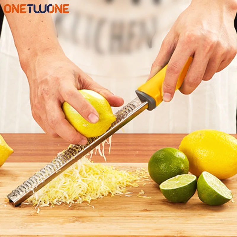 Lemon Zester,Hand-held Stainless Steel Food Grater,for Parmesan, Citrus,Ginger,Nutmeg,Garlic,Chocolate,Fruits Good Kitchen Tools