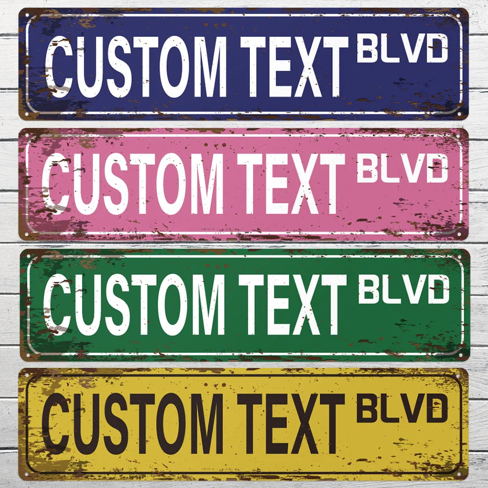 Персонализированный металлический уличный знак из алюминия