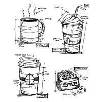 multiple styles coffee cup transparent clear silicone stamps for diy scrapbookingcardhandwork fun decor supplies 1116cm