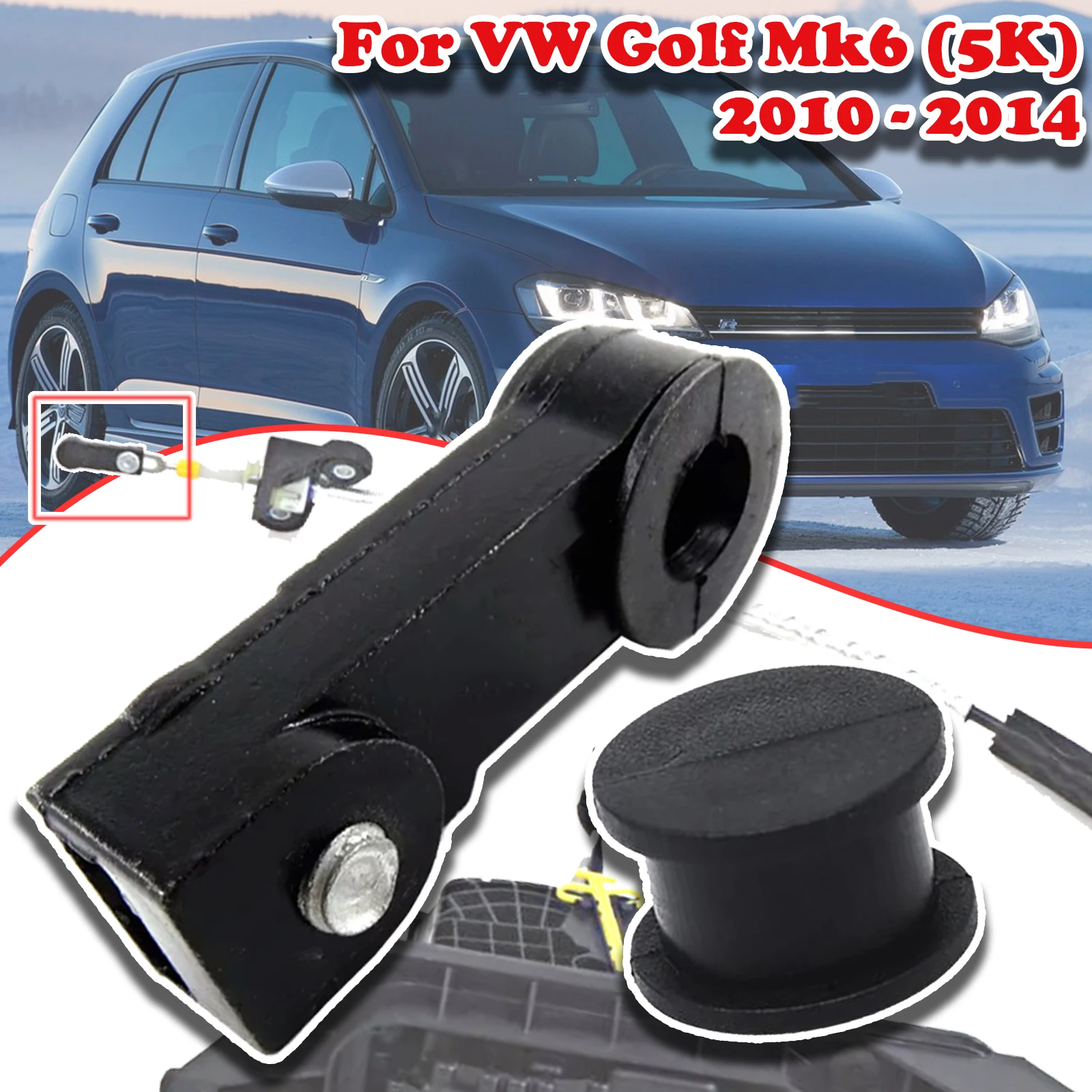 Фото Для VW Golf Mk6 (5K) рычаг переключения передач, кабель управления, автоматический рычаг переключения передач, конец соединения цангового стержня, втулка 2010 2011-2014 09G 321397 A №1