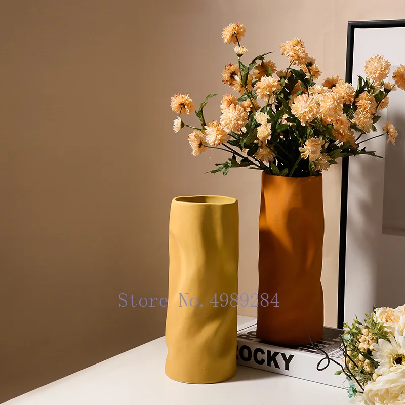 

Creativity Ceramics Vase Handmade Flower Vase Flower Decoration Home Living Room Hydroponics Desktop Decoration Furnishings