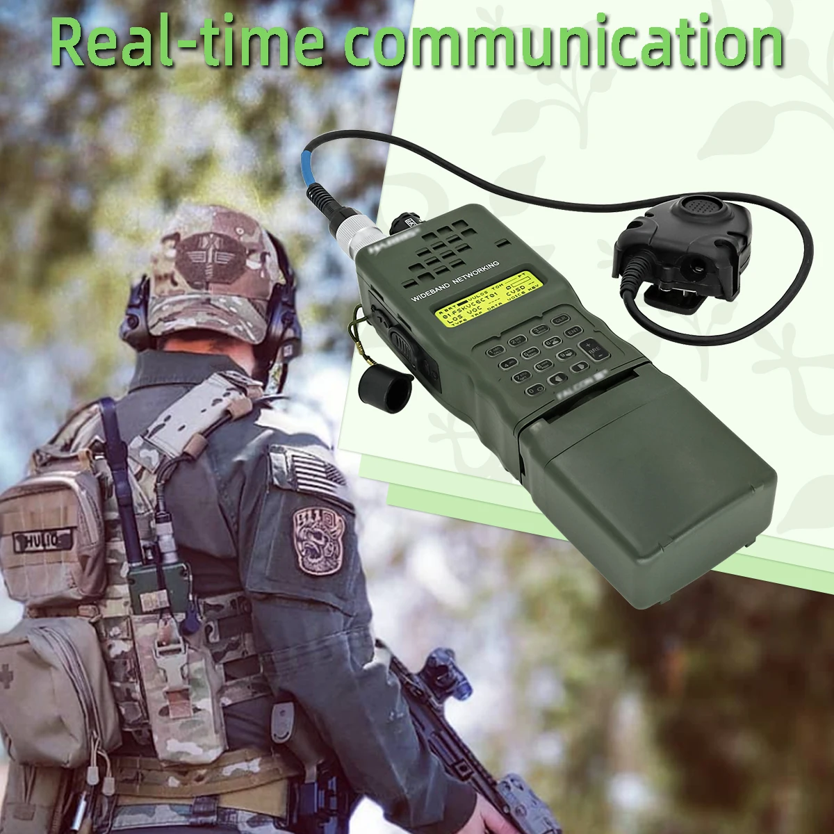 TS TAC-SKY Ptt 6 Pin for PELTOR PTT Tactical Headset for AN/PRC152 152A Military Walkie Talkie Model Radio Military