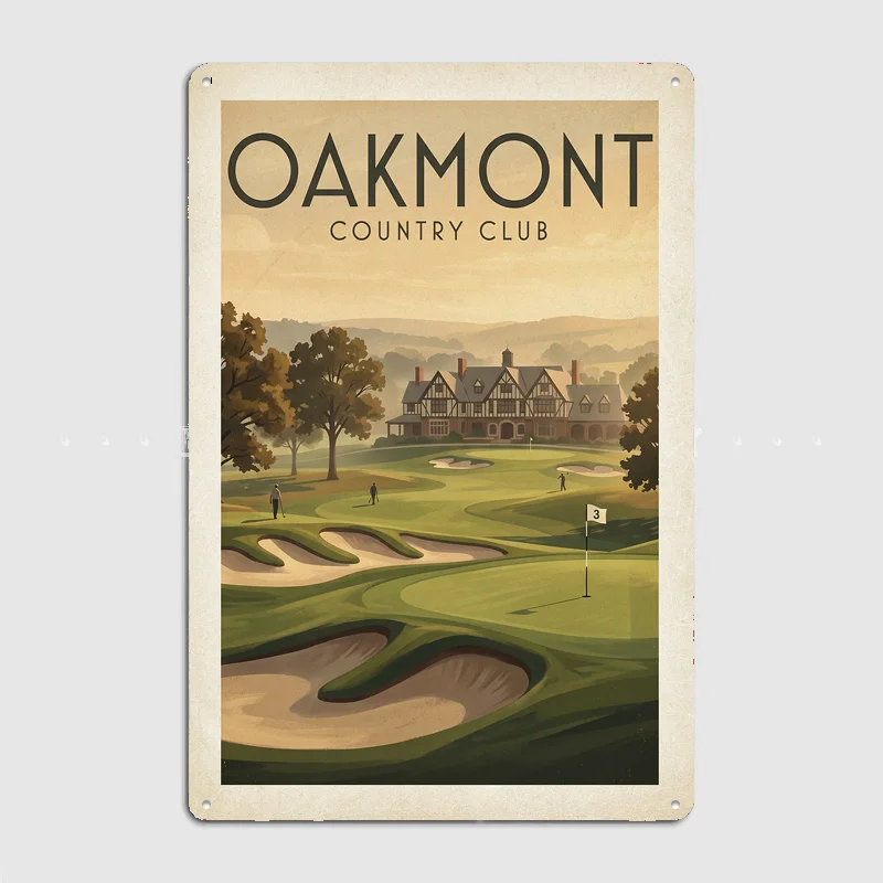 Фото Металлический постер Oakmont Country Club Golf, декоративная табличка для дома, бара, интерьера и экстерьера, украшение для стен №2