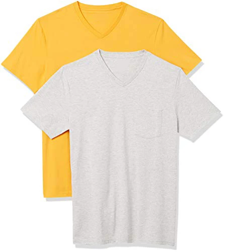 

Men's white yellow short sleeve