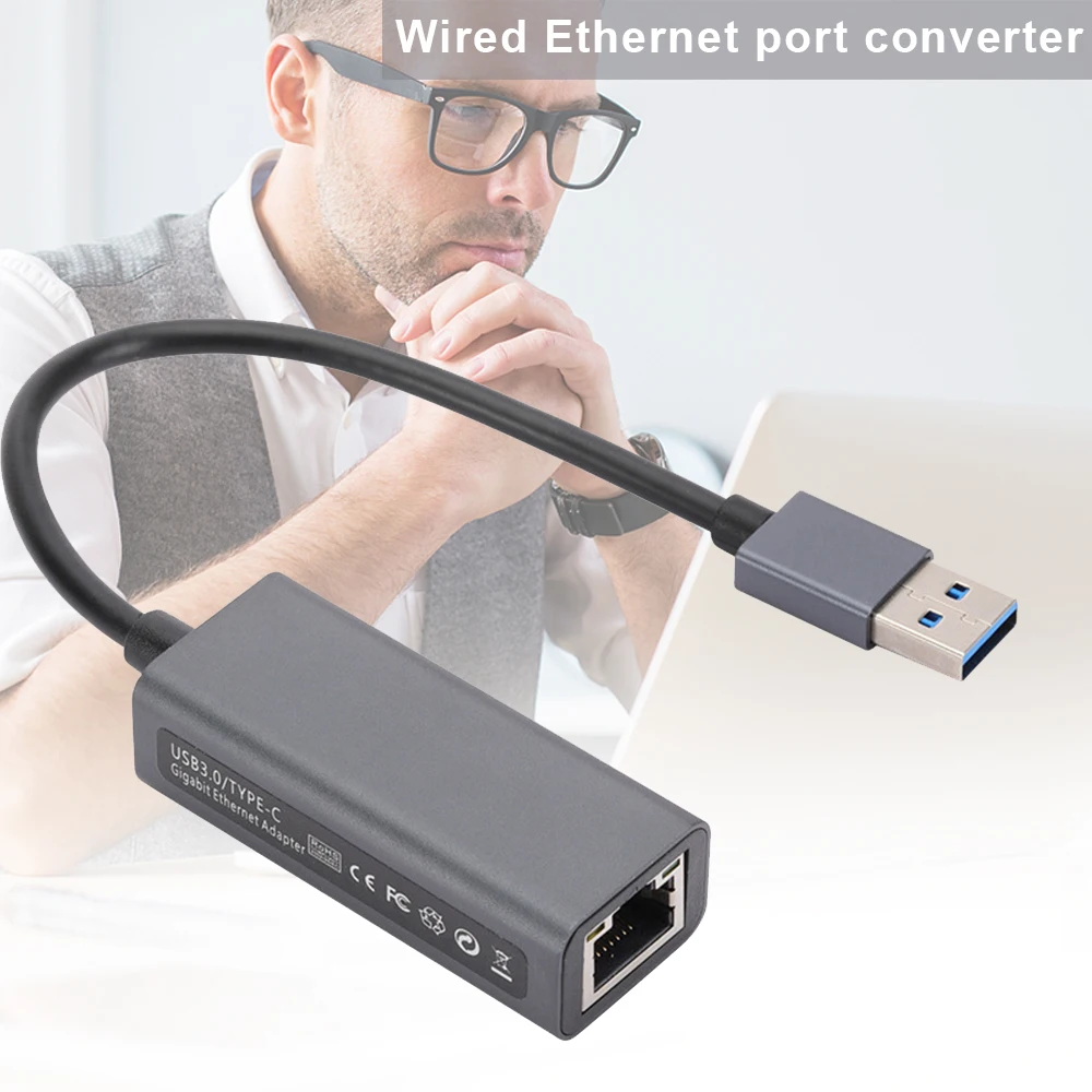 

Network Adapter USB to Type-C External Desktop Computer Converter RJ45 Cable Network Card for Notebook Computer Accessories