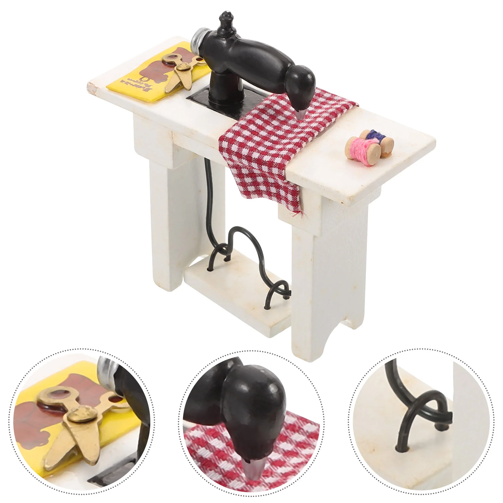 Дом Швейная Машина Модель Машины Домашний Декор Ткань Смола Украшения Микро