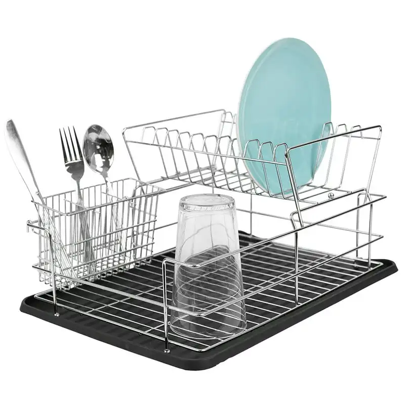 

Deluxe 2 Tier Dish Rack, Black Kitchen sink filter Rice washer Sink filter для кухни полезные вещи Sink filt