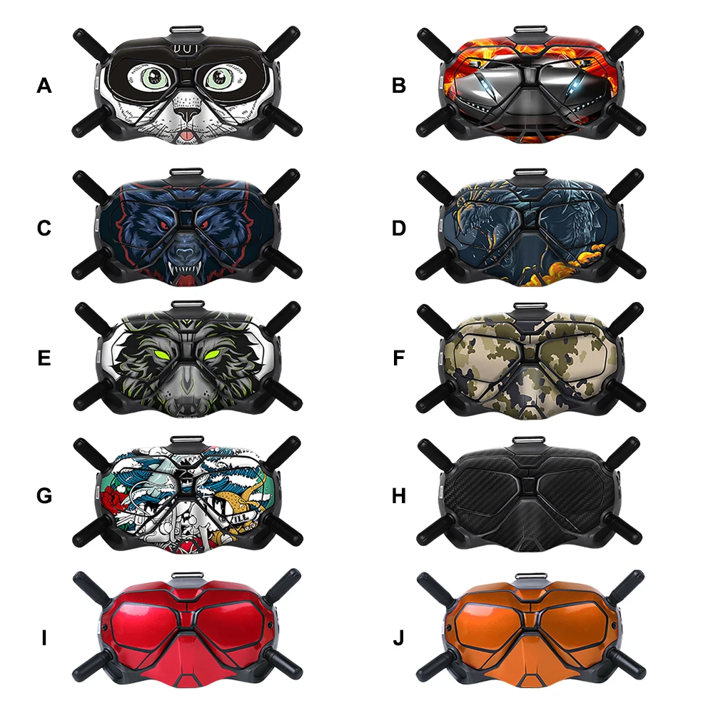 

Sunnylife Drone Goggles Decorative Sticker Anti-scratch Waterproof Decal Decoration Replacement for DJI FPV Orange