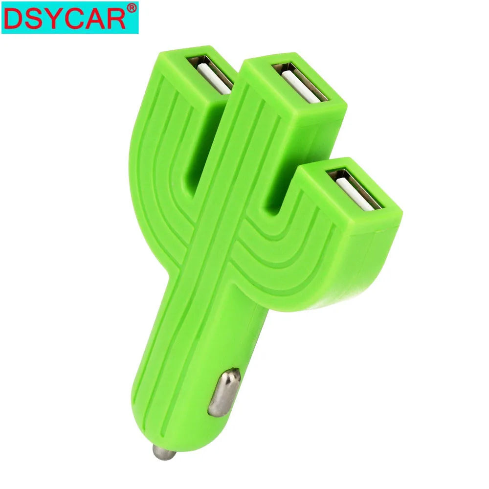 DSYCAR 1 шт. автомобильное USB Зарядное устройство быстрой зарядки автомобиля мобильный телефон Зарядное устройство кактус автомобиля Зарядное...