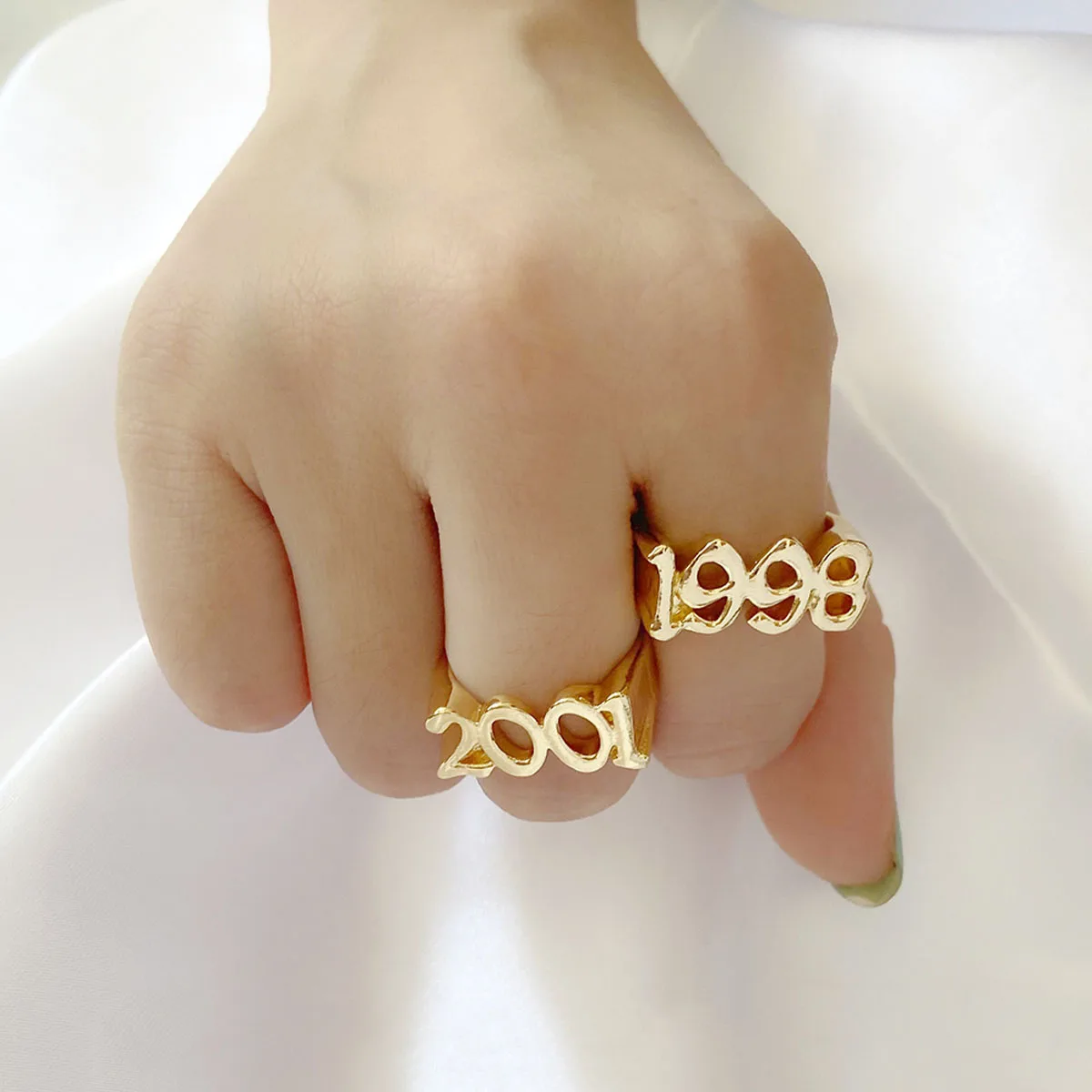 

1991-2005 Birth Year Rings For Women Men Gothic Open Adjustable Ring Wedding Retro Jewelry Christmas Gift Anillos Mujer