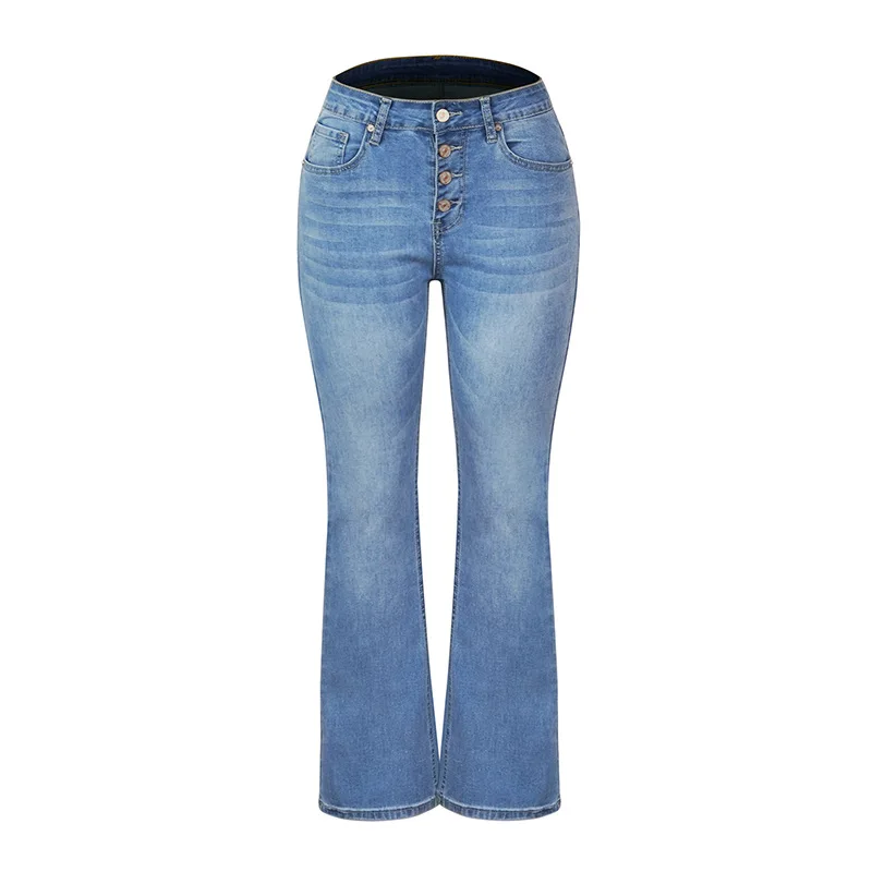 Women's Casual Stretch Trim Flare Jeans