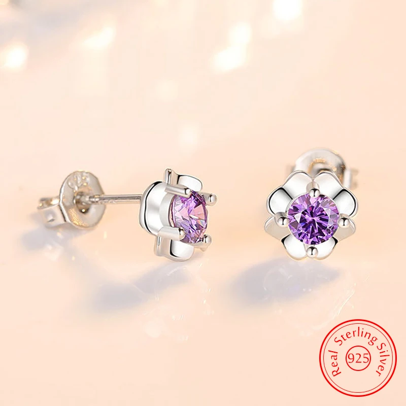 

Original Jewelry Lady's 925 Sterling Silver New Fashion Cross Flower Stud Earrings XY0270