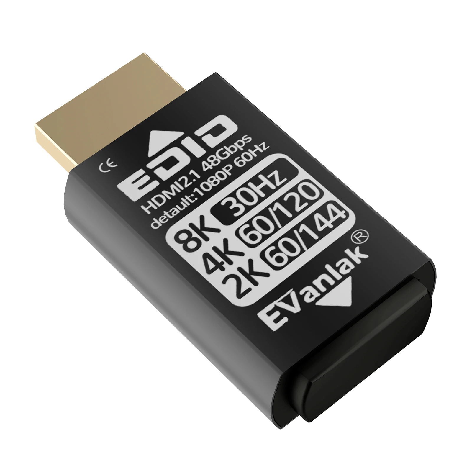 Фото Эмулятор HDMI, 4K EDID-эмулятор, адаптер для безмониторного режима, двунаправленный HDMI 2.1, поддержка 8K/30Гц, 4K/120Гц, 1440P/144Гц №1