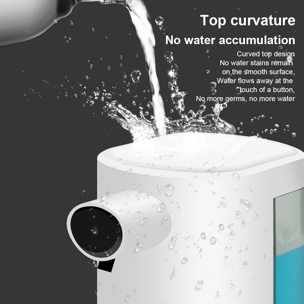 

Foam Dispenser Adjustable 350ml Kitchen Cordless Foaming Battery Operated Button Control Washable Countertop Wash Hand