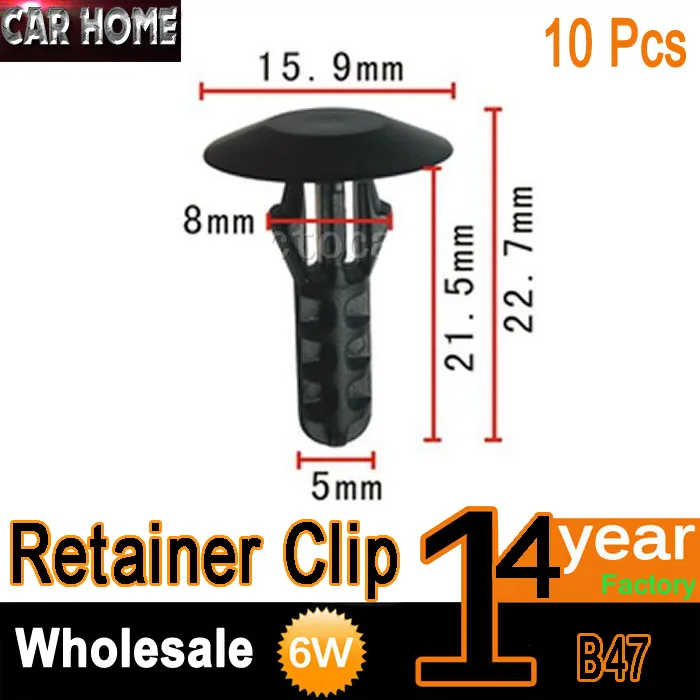 

10 шт. OEM нейлоновые фиксаторы заклепки для бампера Honda Acura 90108-SW3-003