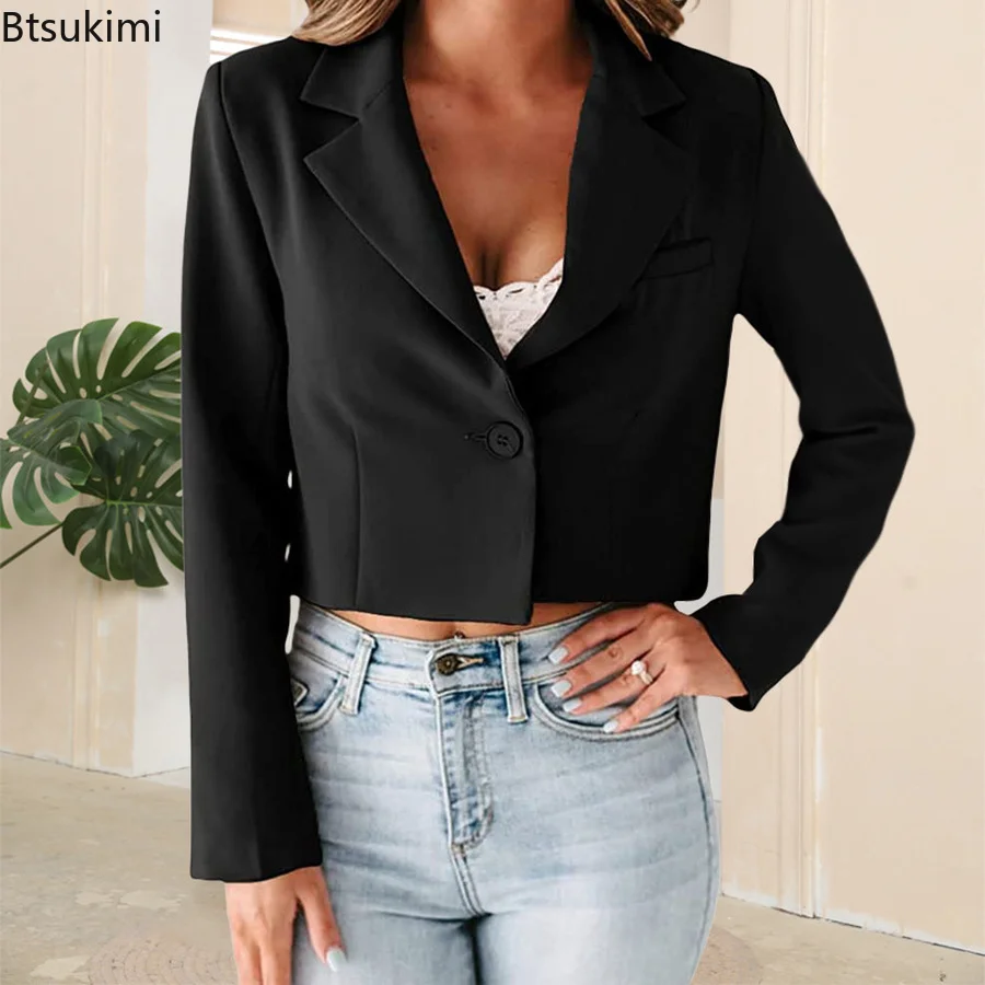 

Новинка, весна-осень, Женский деловой Блейзер, пиджак, костюмы, деловые костюмы для офиса, женские блейзеры на одной пуговице, повседневные ж...