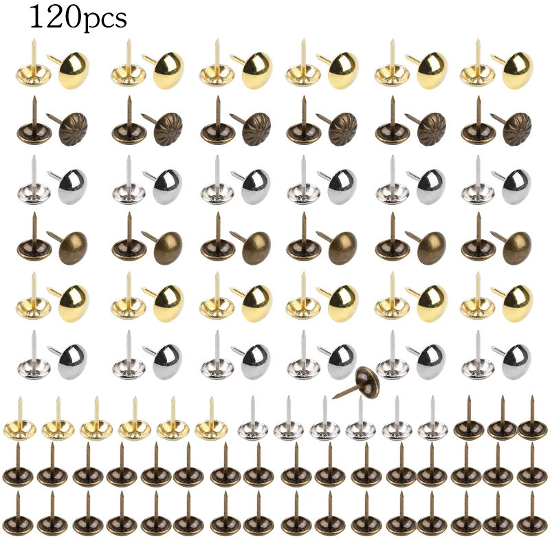 

LMDZ Decorative Nails Round Tacks Desk Pushpins Spikes Scrapbooking Embellishment Fastener Crafts Pushpin Decoration Rivets