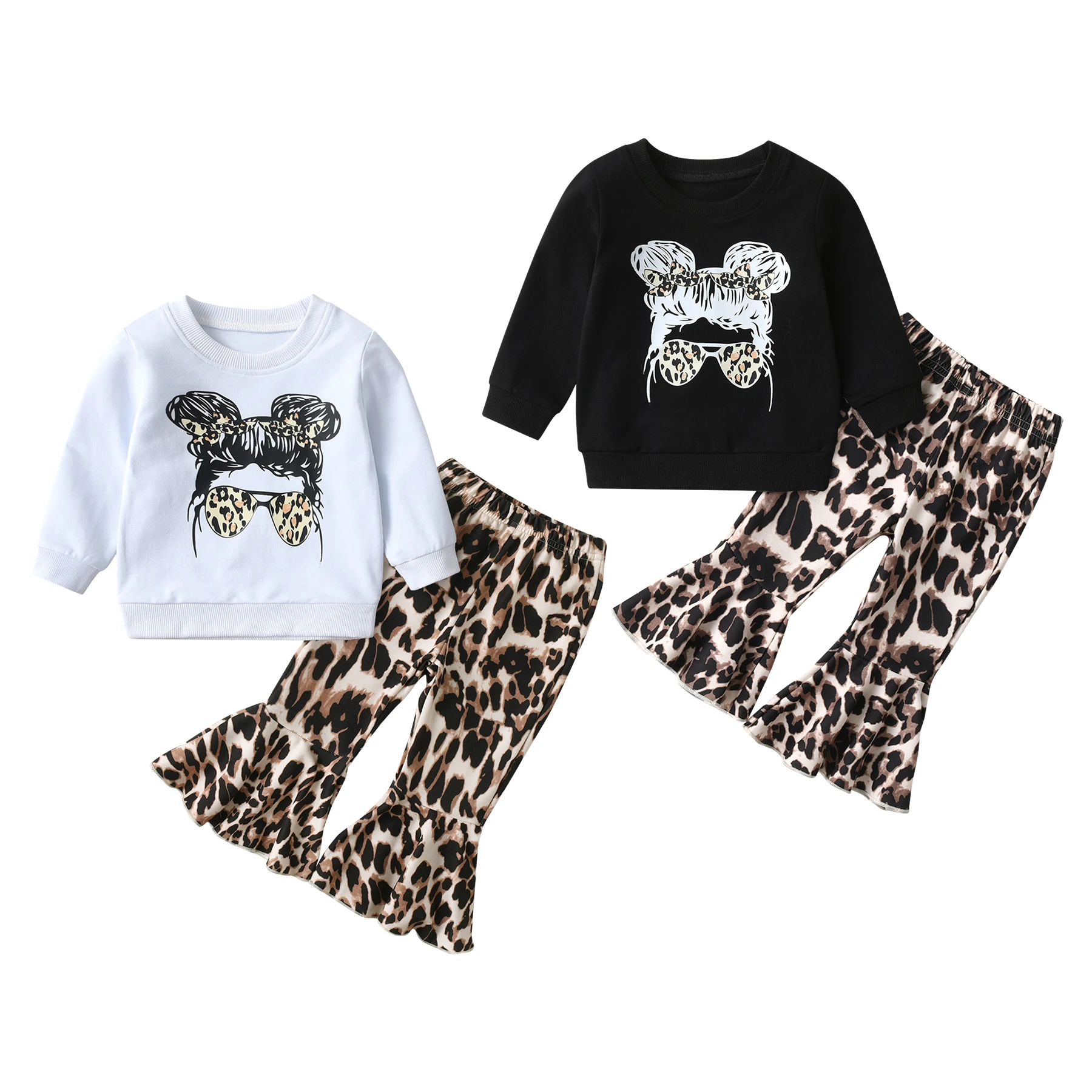 Комплект детской весенне-осенней одежды для девочек верх с длинным рукавом и