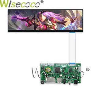 12.6 Inch 1920*515 Long Strip LCD Screen Monitor Automotive Display SD Card Controller Board