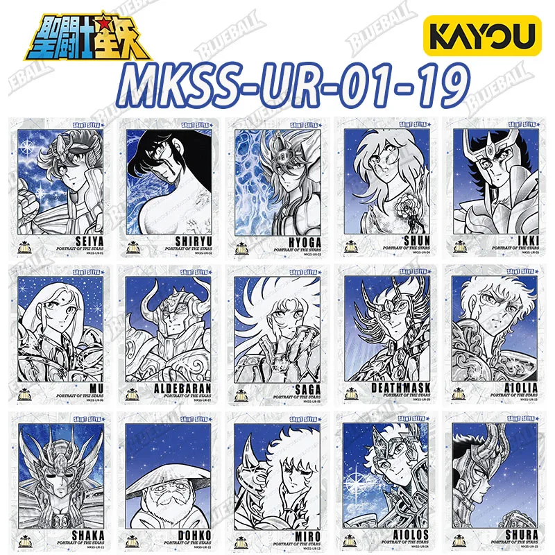 Оригинальный набор коллекционных карт Kayou Saint Seiya Manga Edition Star Pack: полный комплект редких UTR, HE, MR, UR, SR, R, BMR карт. Подарок для детей, игрушка. (art.: 3920da2bfaf7d) - 3920da2bfaf7d