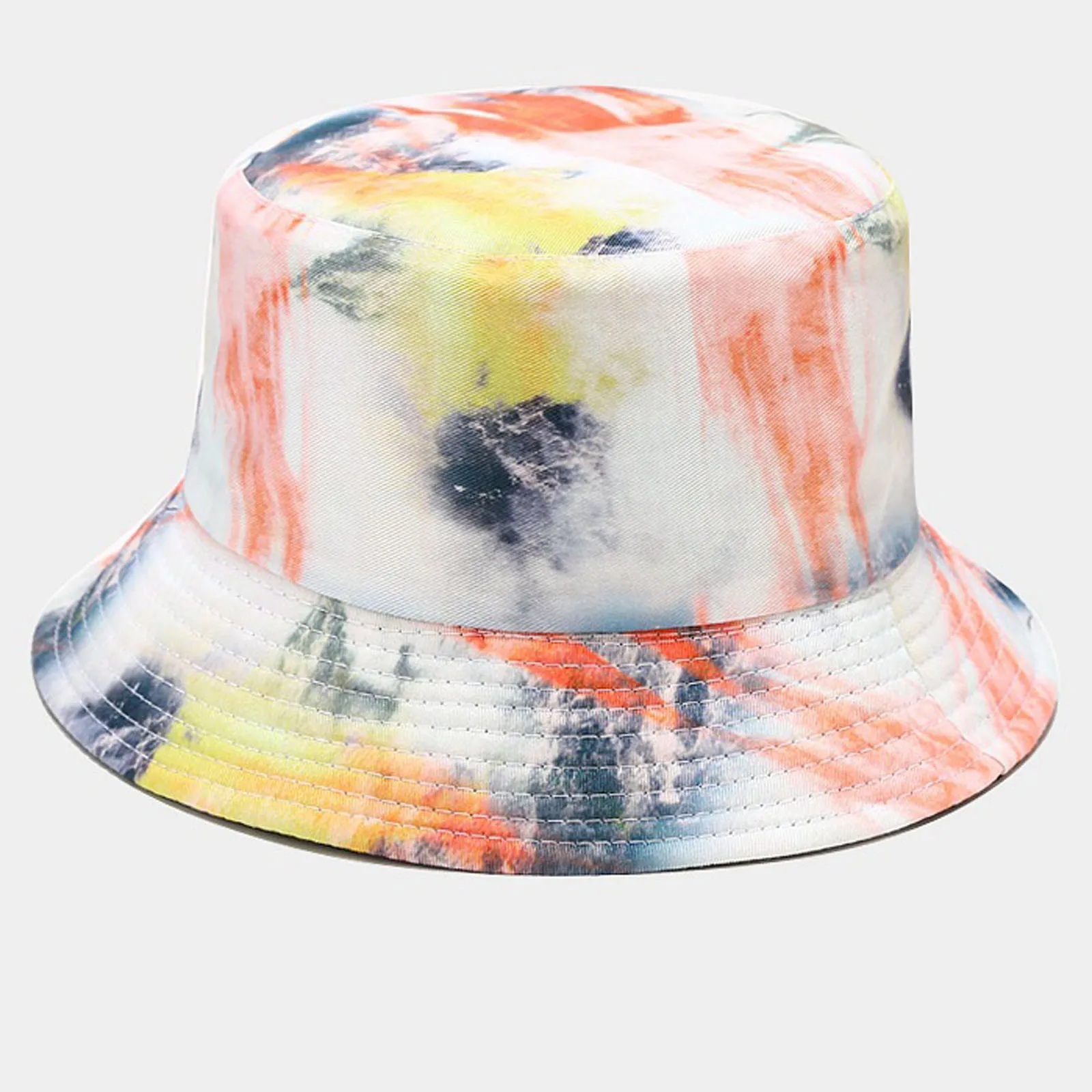 

Panama Bucket Hats Hip Pop Tie-Dye Print Fisherman Hat Summer Sun Hats For Women Men Reversible Fishing Cap Ladies Panama Bonnet