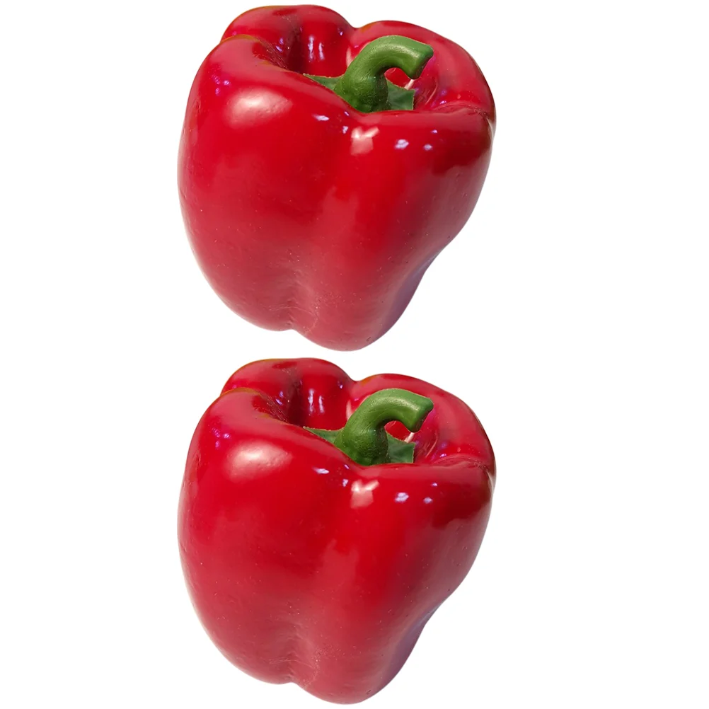 

Fake Artificial Bell Peppers Decorative Veggie Vegetable Pepper Filler Bowl Vegetables Fruitimitation Fruits Decoration Cfor