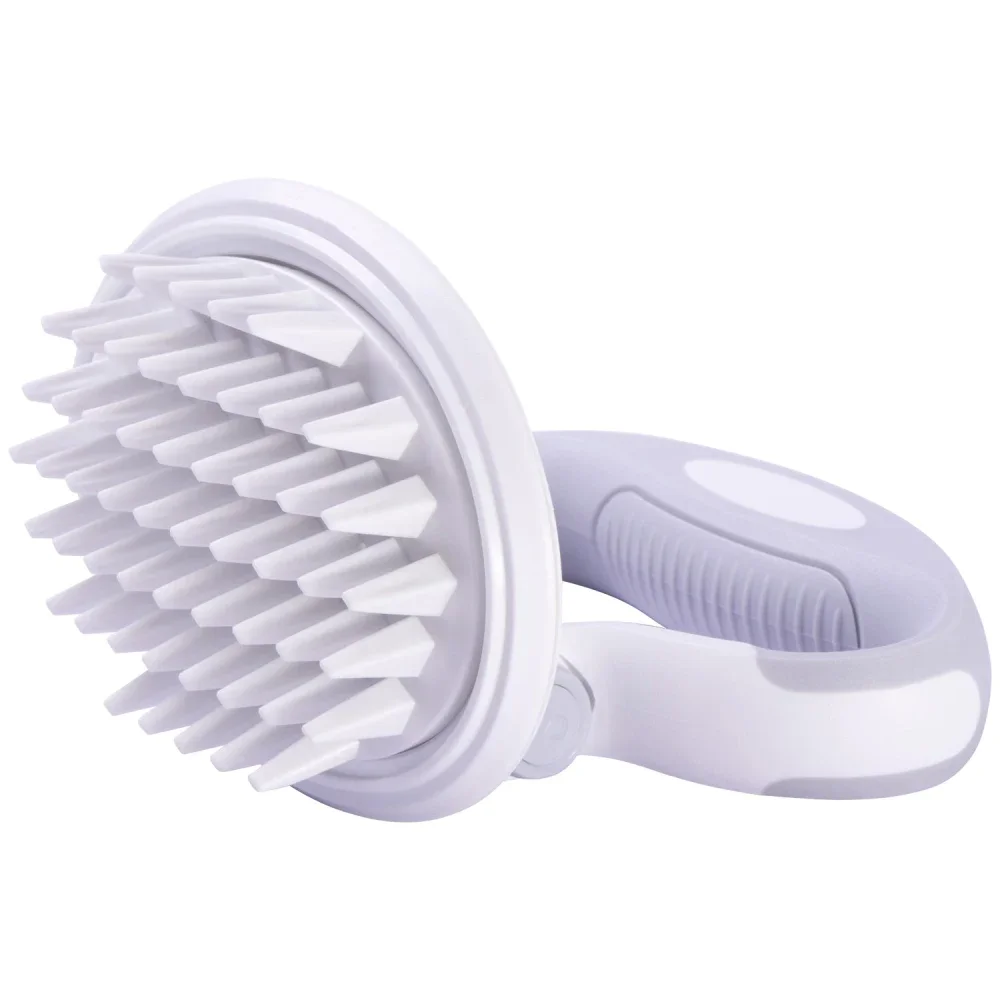 

Pet Life ® 'Gyrater' Swivel Travel Silicone Massage Grooming Pet Brush