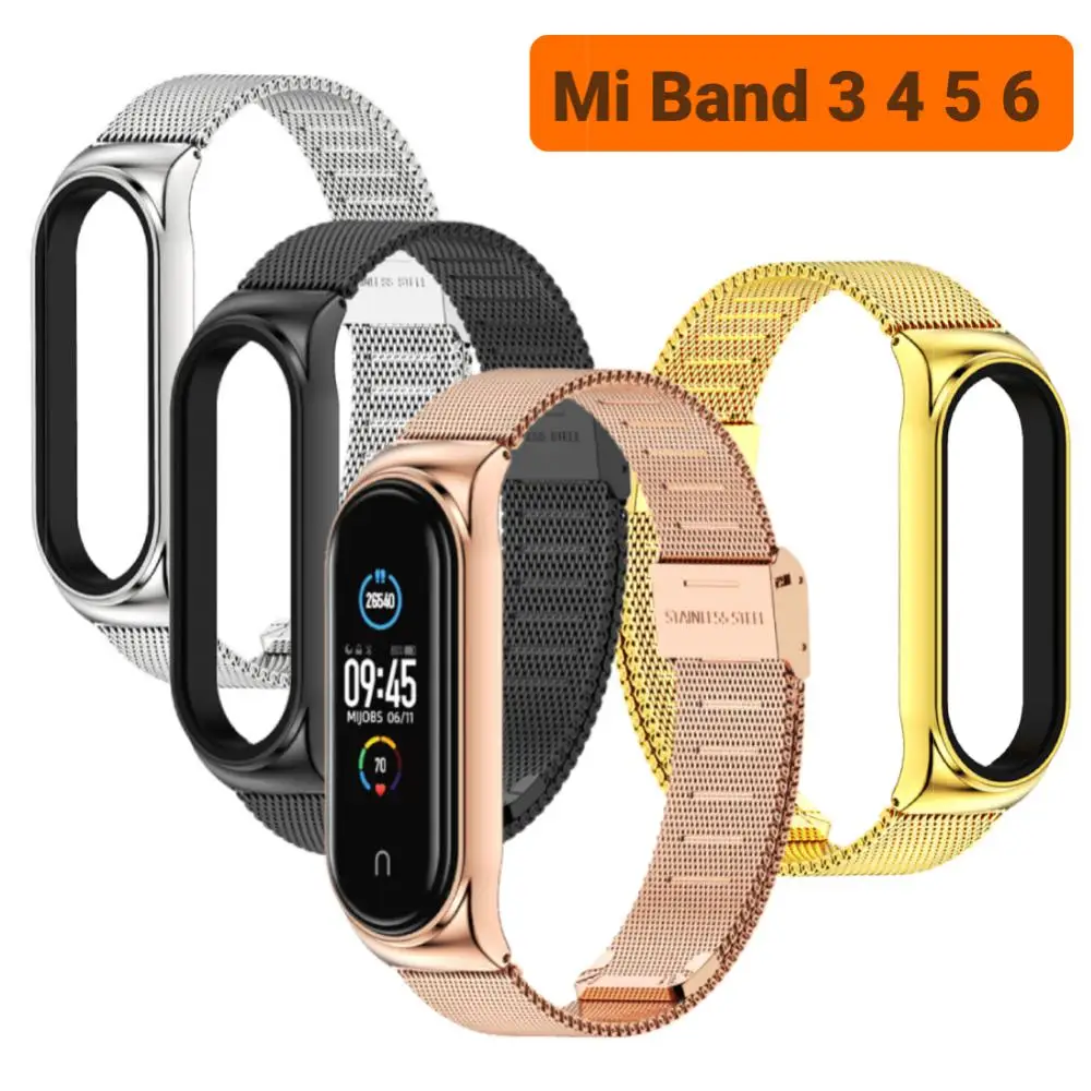 

Metal Strap for Xiaomi Mi Band 3 4 5 6 Wristband CS Stainless Steel Smartwatch Replacement Straps Band for Xiaomi Miband 6 5 4 3